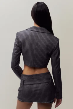Andra Pinstripe Mini Skirt