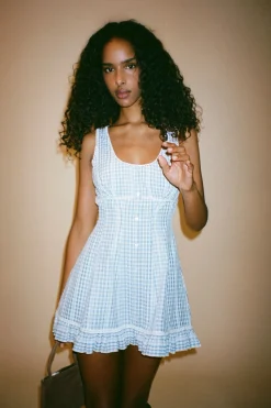 Anica Gingham Mini Dress