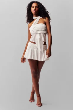 Chiffon Slit Mini Skirt