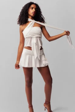 Chiffon Slit Mini Skirt