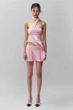 Chiffon Slit Mini Skirt