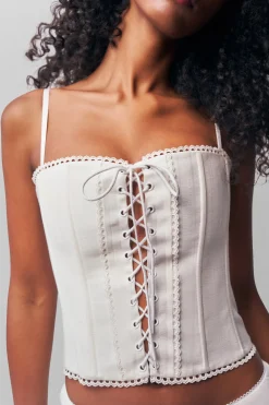 Cotton Scallop Corset