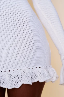 Crochet Halter Mini Dress