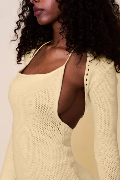 Crochet Halter Mini Dress