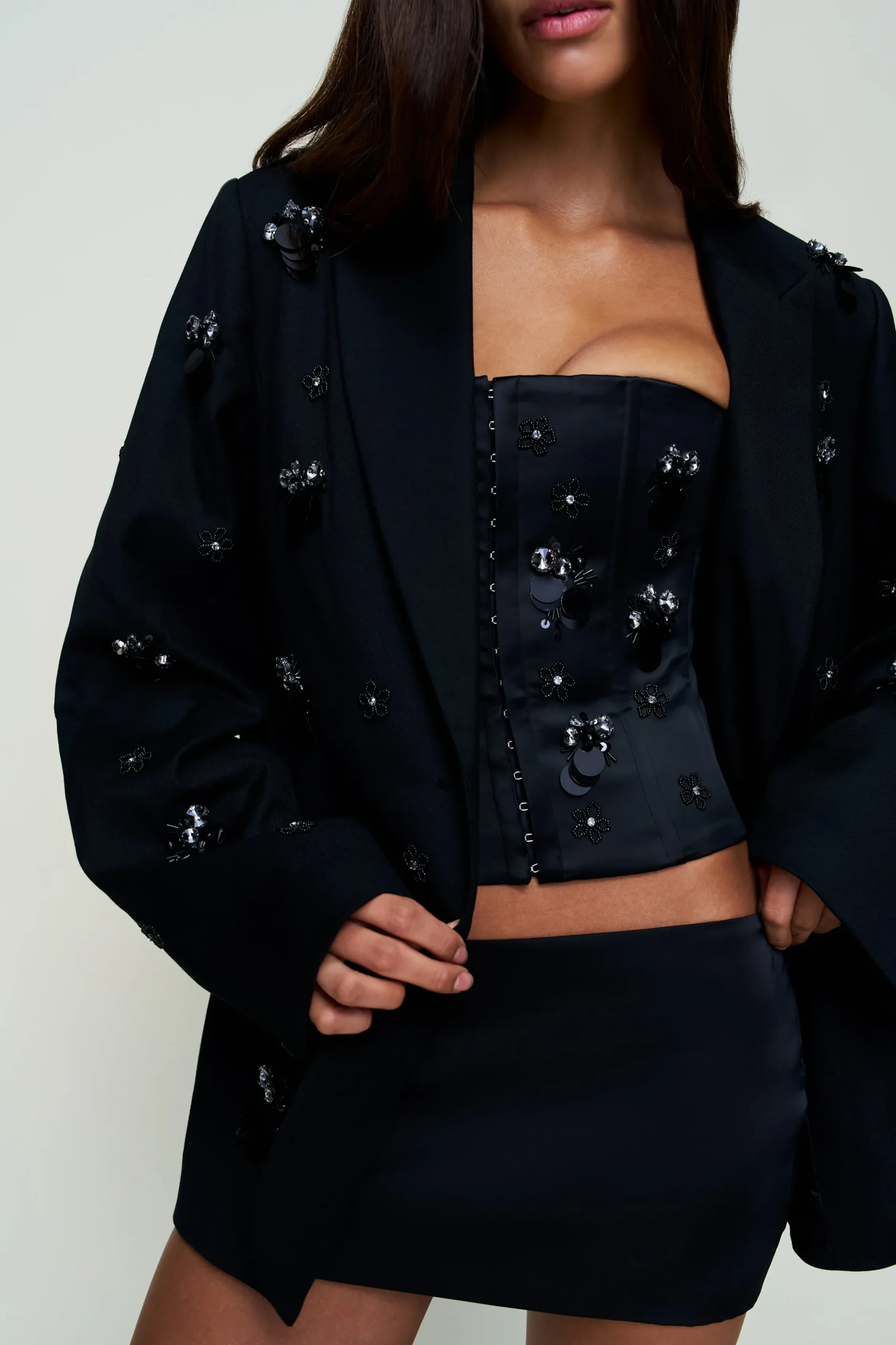 Embellished Oversized Blazer