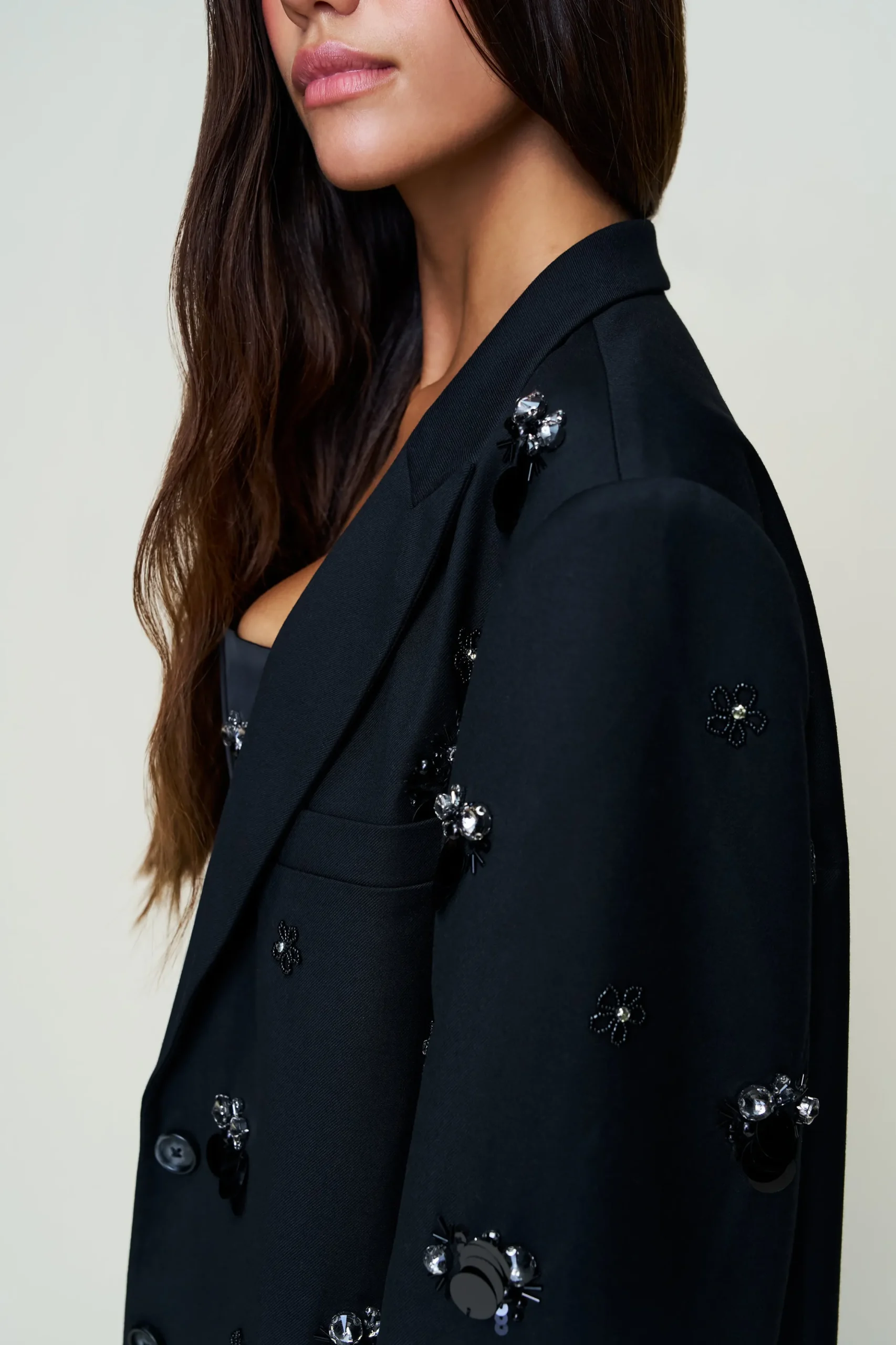 Embellished Oversized Blazer