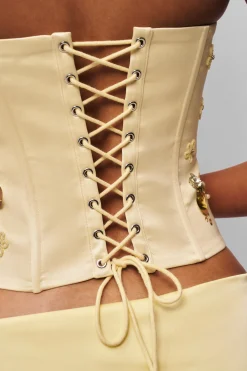 Embellished Satin Corset