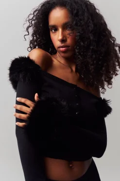 Faux Fur Cardigan