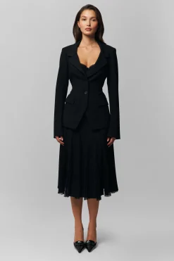 Gibson Chiffon Pleated Skirt