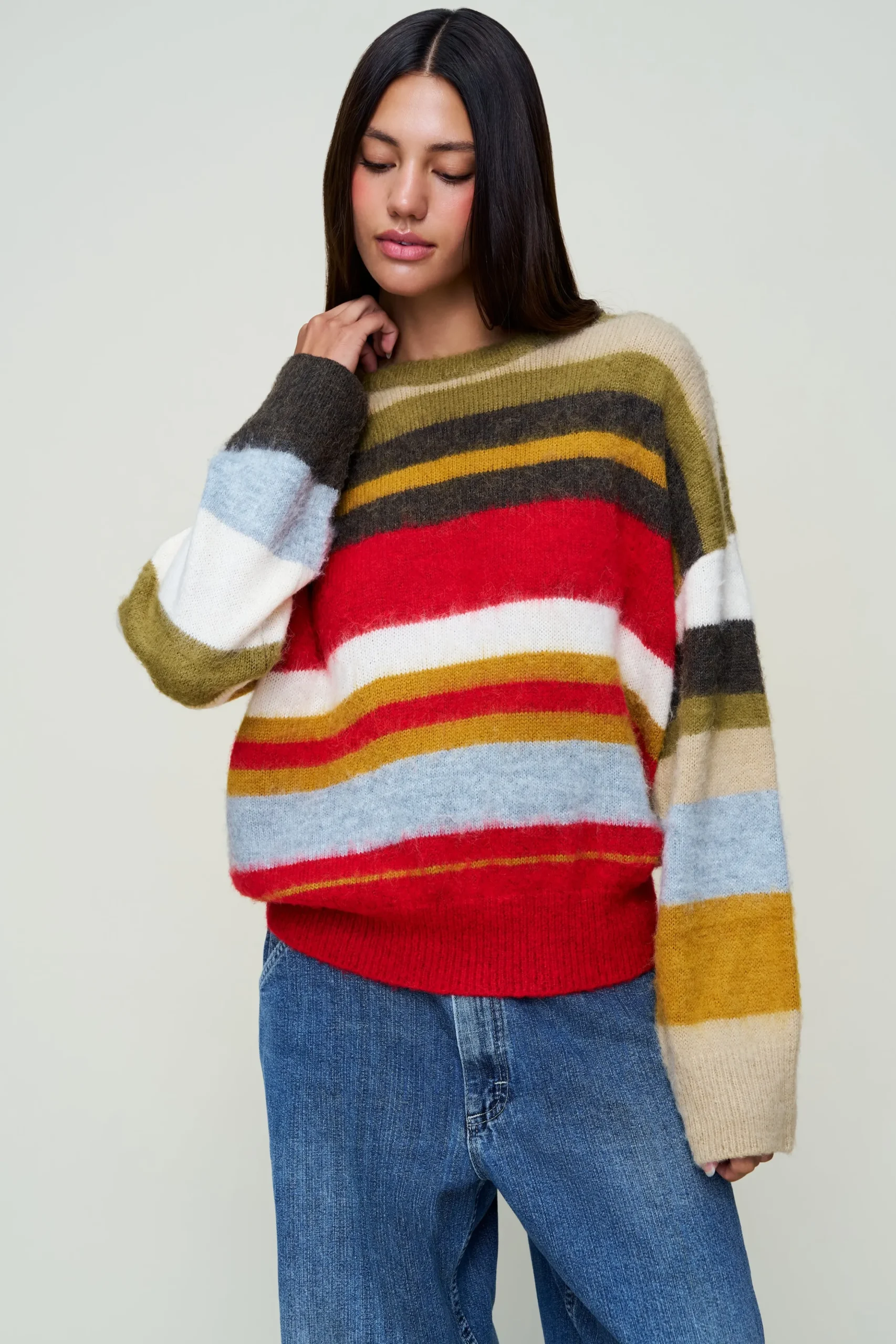 Hawley Oversized Stripe Wool Jumper