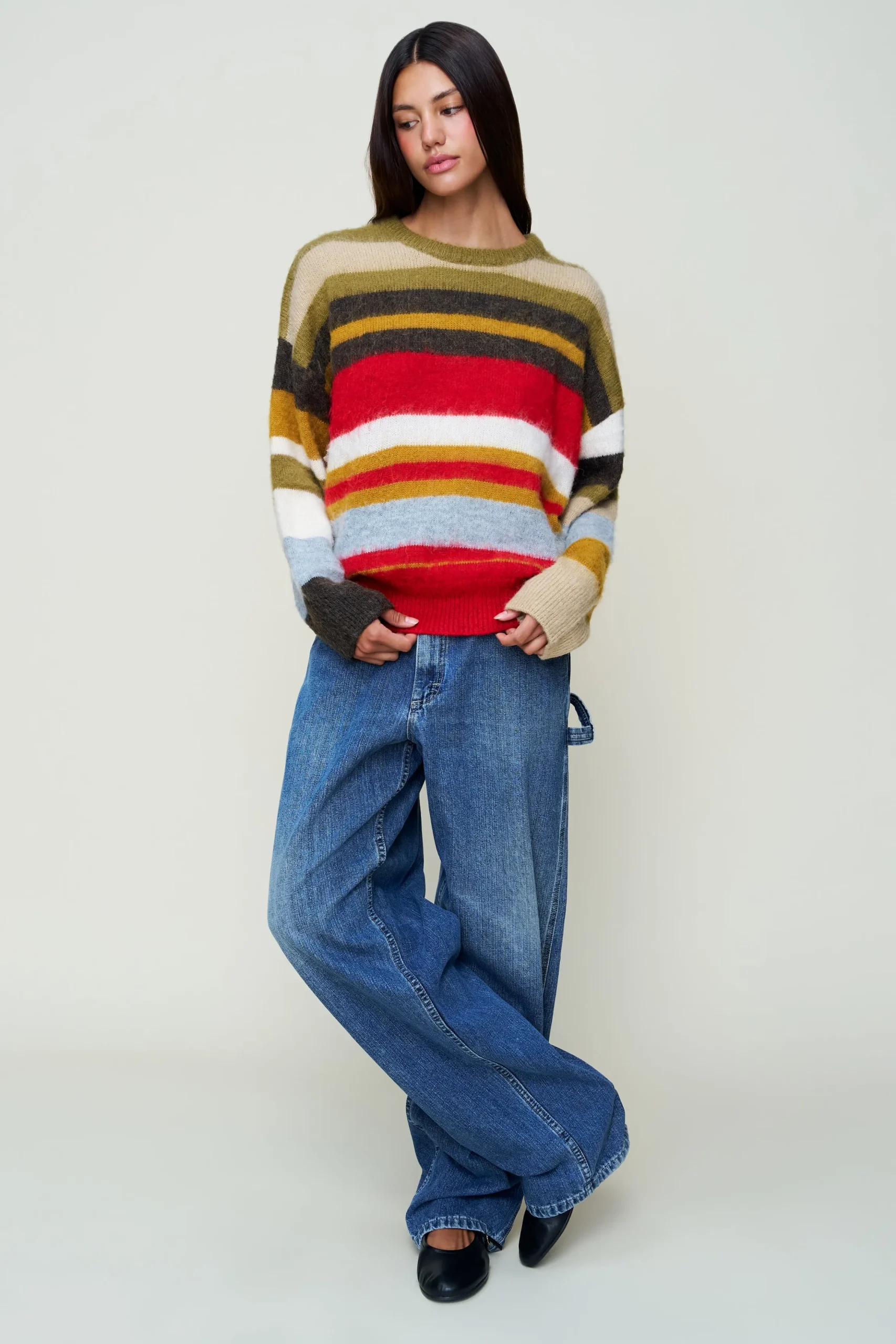 Hawley Oversized Stripe Wool Jumper