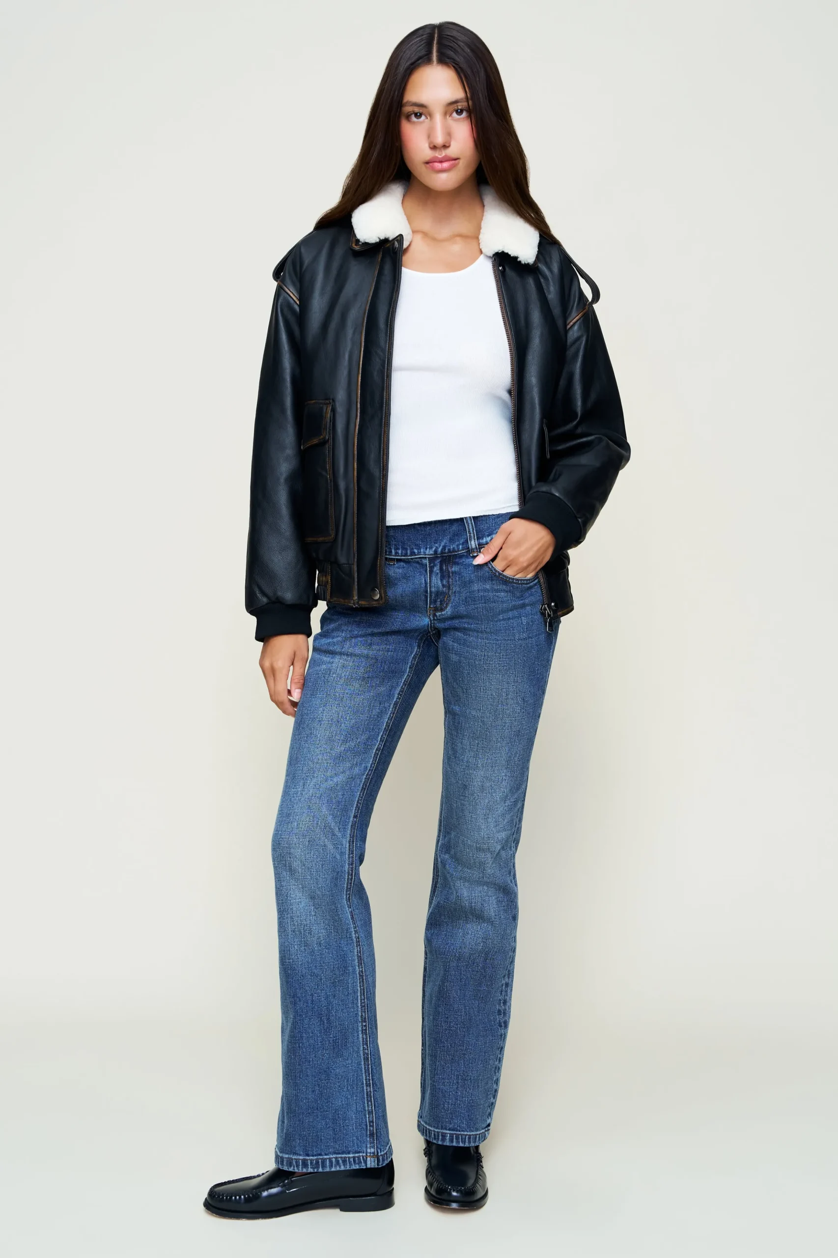Hugo Vintage Leather Bomber