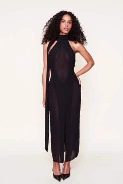 Koemi Sheer Panel Dress