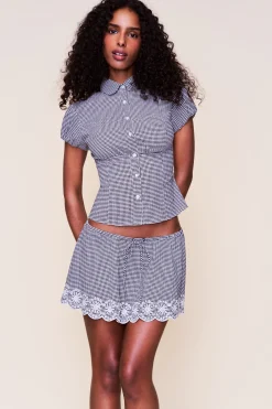 Liana Gingham Top