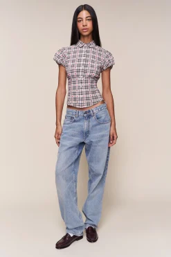 Liana Plaid Top