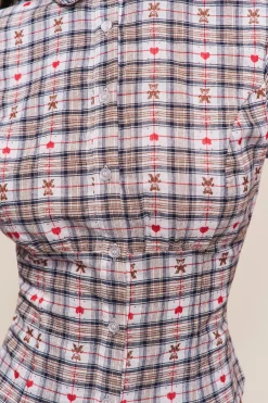 Liana Plaid Top