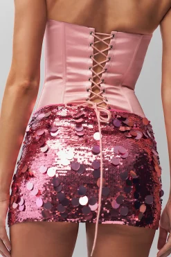 Low Rise Paillette Skirt