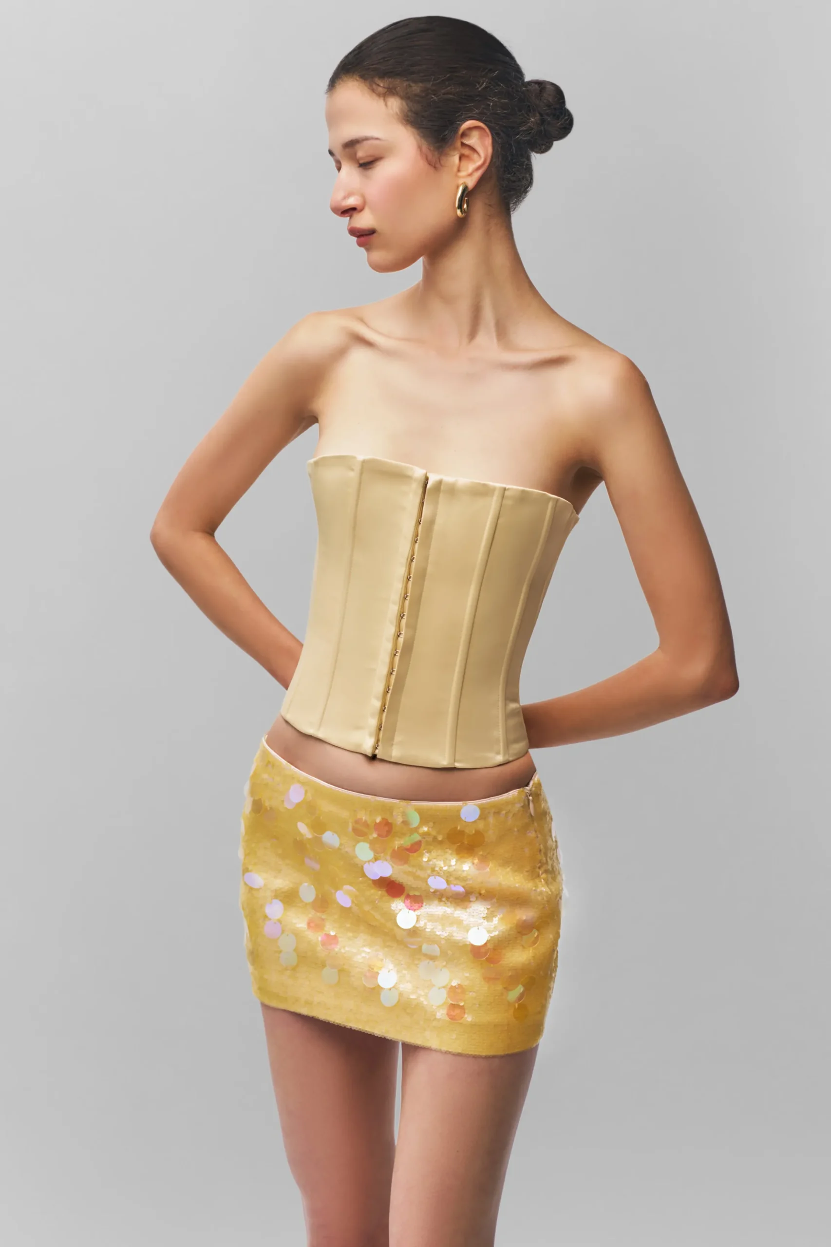 Low Rise Paillette Skirt
