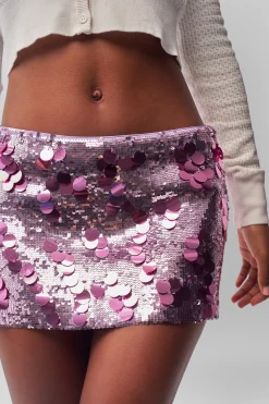 Low Rise Paillette Skirt