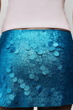 Low Rise Paillette Skirt