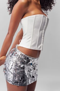 Low Rise Paillette Skirt