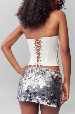 Low Rise Paillette Skirt