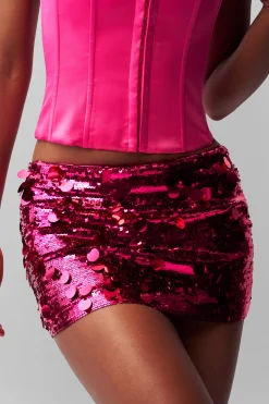 Low Rise Paillette Skirt