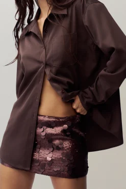 Low Rise Paillette Skirt