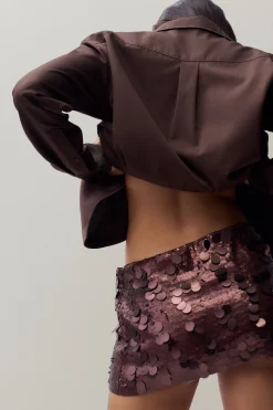 Low Rise Paillette Skirt