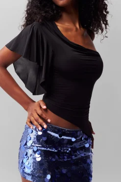 Low Rise Paillette Skirt