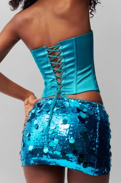 Low Rise Paillette Skirt
