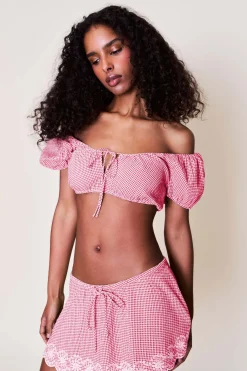 Maelle Gingham Mini Skirt