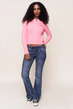 Malia Low Rise Belted Flare Denim