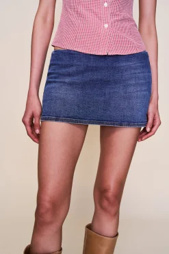 Micro Mini Denim Skirt