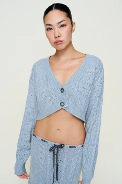 Noah Wool Cable Crop Cardigan