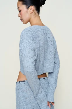 Noah Wool Cable Crop Cardigan
