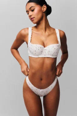 Pointelle Balconette Bra