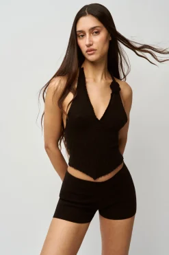 Rib Knit Hot Short