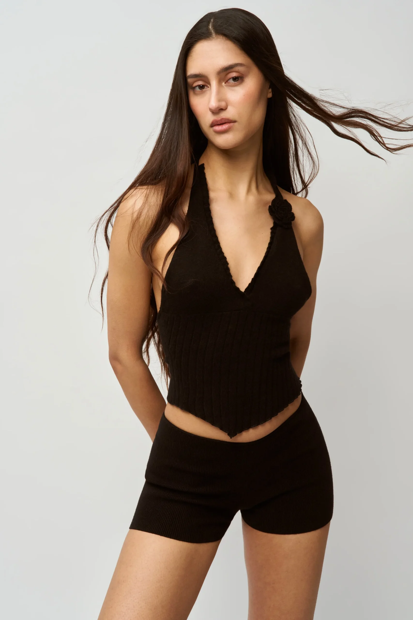 Rib Knit Hot Short