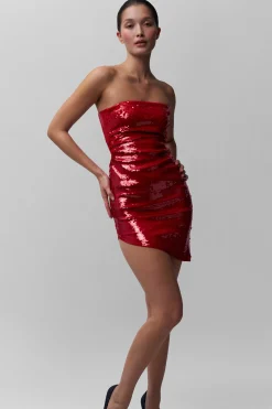 Ruched Sequin Dress