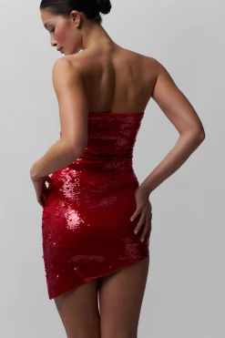 Ruched Sequin Dress