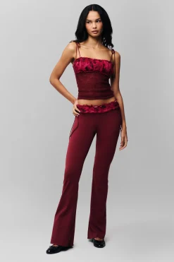 Ruched Side Tie Stretch Pant