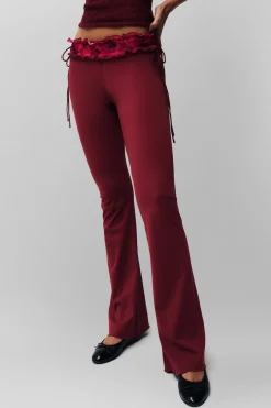 Ruched Side Tie Stretch Pant