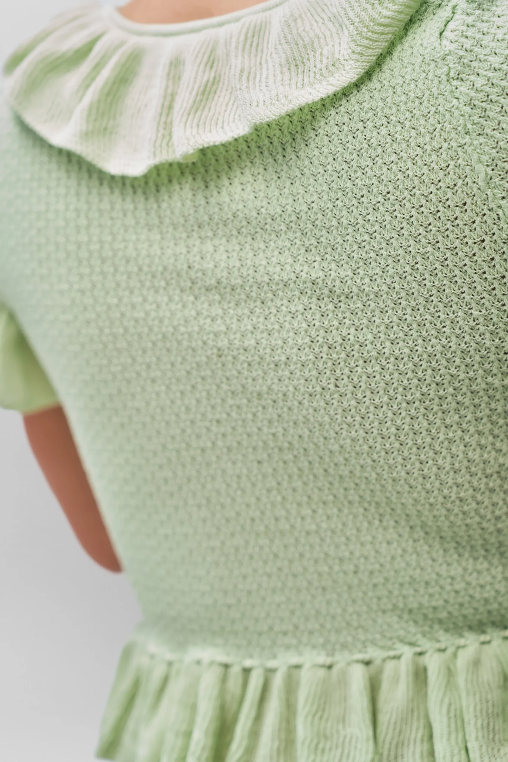 Ruffle Knit Tie Top