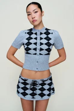 The Sweet Argyle Wool Cardigan